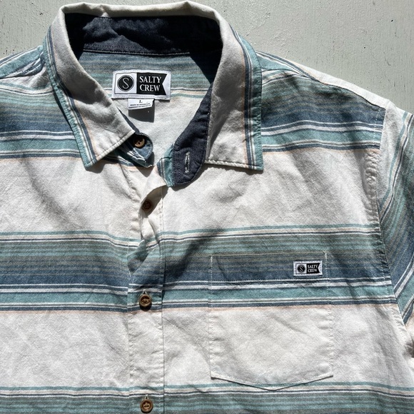 Salty Crew Other - Men's Salty Crew Shirt Multicolor Button-Down L Pocket Beach Outdoor Striped